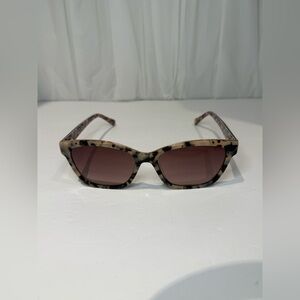 Ted Baker Leopard Print Sunglasses with Brown Lenses & Rose Gold Accents